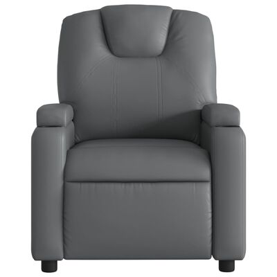 vidaXL Massage Recliner Chair Gray Faux Leather