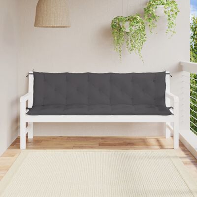 vidaXL Garden Bench Cushion Anthracite 70.9"x(19.7"+19.7")x2.8" Oxford Fabric