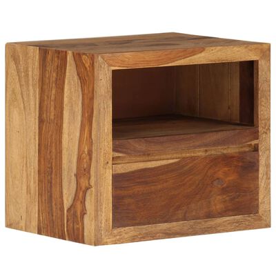 vidaXL Bedside Table Solid Sheesham Wood 15.7"x11.8"x13.8"