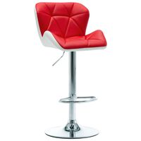 vidaXL Bar Stool Red Faux Leather