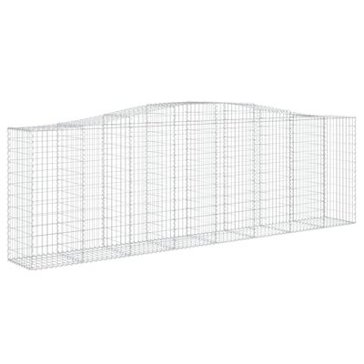 vidaXL Arched Gabion Baskets 4 pcs 157.5"x19.7"x47.2"/55.1" Galvanized Iron