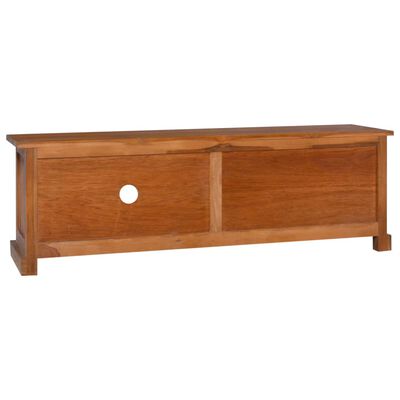 vidaXL TV Stand 44.1"x11.8"x14.6" Solid Wood Teak