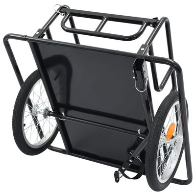 vidaXL Bike Trailer 51.2"x28.7"x19.1" Steel Black