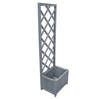 vidaXL Trellis Planter 15.7"x11.8"x53.1" Solid Firwood