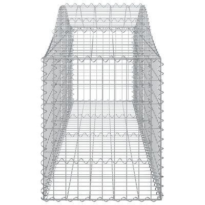 vidaXL Arched Gabion Baskets 7 pcs 78.7"x19.7"x23.6"/31.5" Galvanized Iron