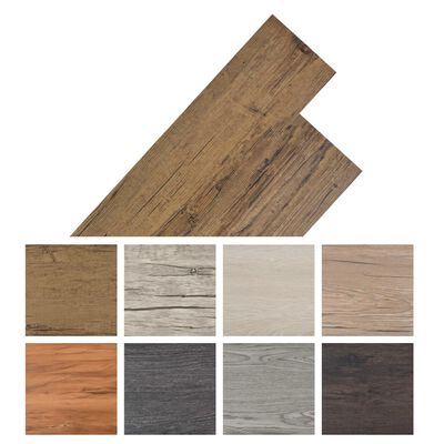 vidaXL Self-adhesive PVC Flooring Planks 54 ft² 0.08" Walnut Brown