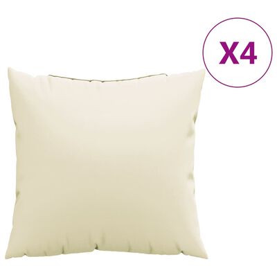 vidaXL Sofa Cushions 4 pcs Cream 15.7"x15.7" Fabric