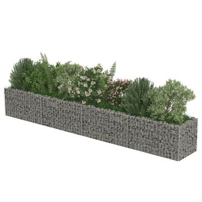 vidaXL Gabion Raised Bed Galvanized Steel 141.7"x19.7"x19.7"