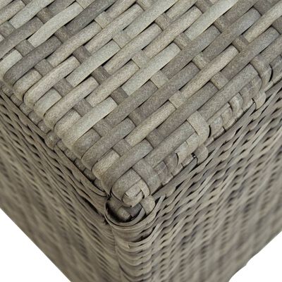 vidaXL Patio Storage Box Poly Rattan 78.7"x19.6"x23.6" Gray