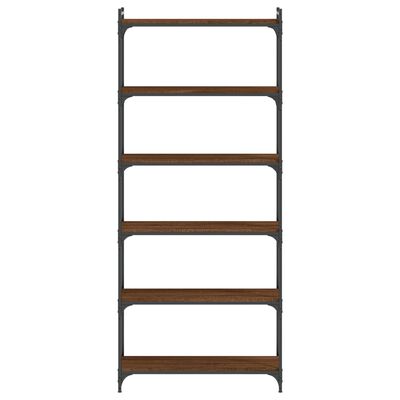 vidaXL Bookcase 6-Tier Brown Oak 31.5"x11.8"x74" Engineered Wood