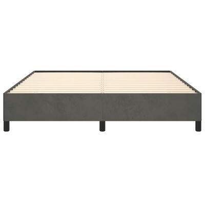 vidaXL Bed Frame Dark Gray 59.8"x79.9" Queen Velvet