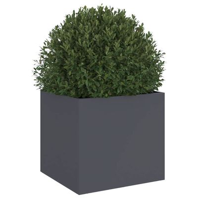 vidaXL Planter Anthracite 12.6"x11.8"x11.4" Cold-rolled Steel