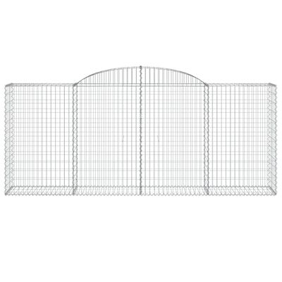 vidaXL Arched Gabion Baskets 25 pcs 118.1"x19.7"x47.2"/55.1" Galvanized Iron