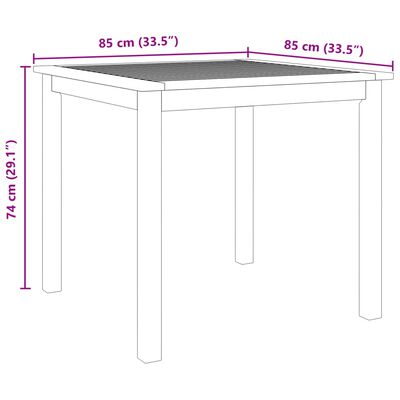 vidaXL 5 Piece Patio Dining Set Solid Wood Acacia