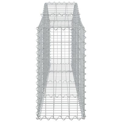 vidaXL Arched Gabion Baskets 9 pcs 78.7"x11.8"x23.6"/31.5" Galvanized Iron