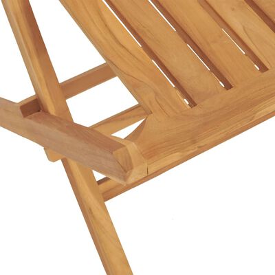 vidaXL Folding Patio Chairs 8 pcs 18.5"x18.5"x35" Solid Wood Teak