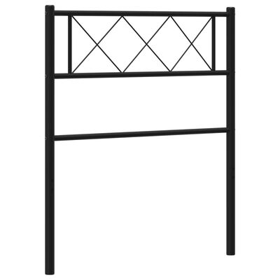 vidaXL Metal Headboard Black 39.4"