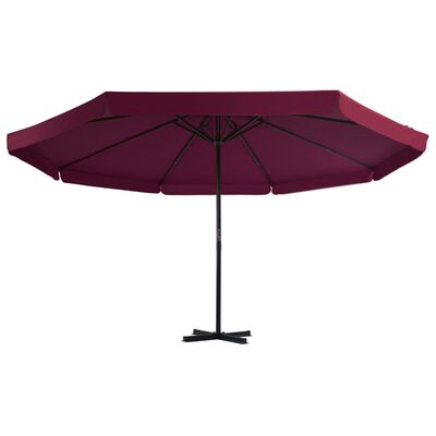 vidaXL Garden Parasol with Aluminum Pole 196.9" Bordeaux Red