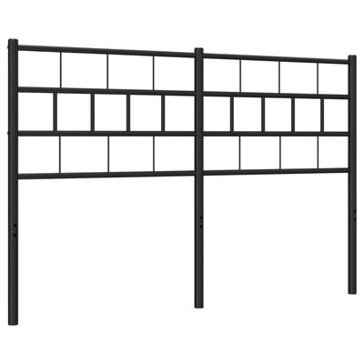 vidaXL Metal Headboard Black 59.1"