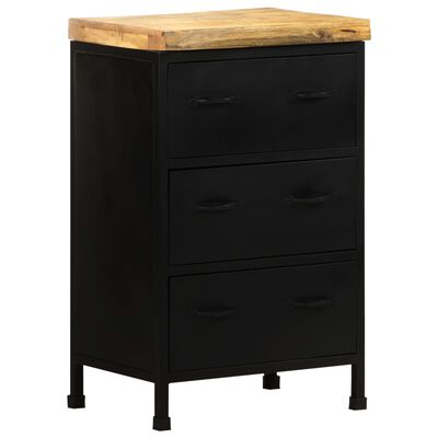 vidaXL Sideboard 18.5"x13.8"x29.9" Rough Mango Wood