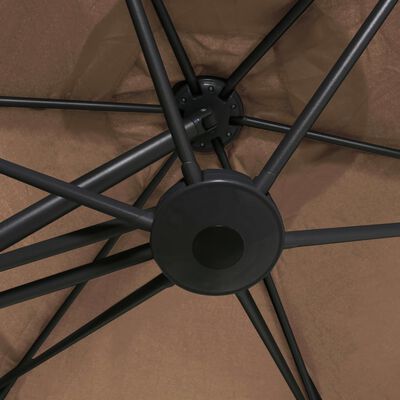 vidaXL Garden Parasol with Steel Pole 118.1" Taupe