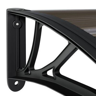 vidaXL Door Canopy Black 59.1"x29.5" Polycarbonate