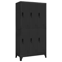 vidaXL Locker Cabinet Anthracite 35.4"x17.7"x70.9" Steel