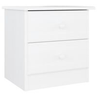 vidaXL Bedside Cabinet ALTA White 16.1"x13.8"x16.1" Solid Wood Pine