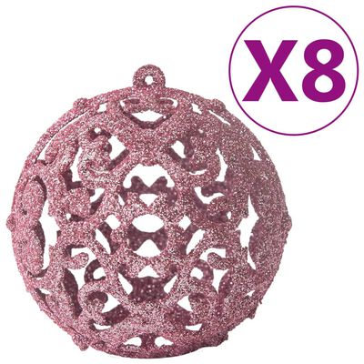 vidaXL 100 Piece Christmas Ball Set Pink