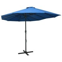 vidaXL Outdoor Parasol with Aluminum Pole 181.1"x106.3" Blue