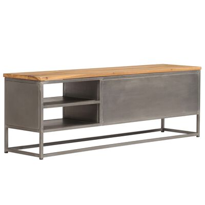 vidaXL TV Stand Recycled Teak and Steel 47.2"x11.8"x15.7"