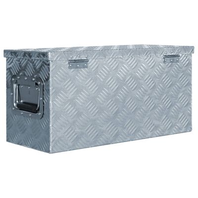 vidaXL 39.4 x 21.7 x 14.6 Aluminum Storage Box (Black)