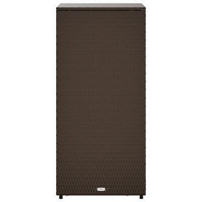 vidaXL Patio Storage Cabinet Brown 19.7"x21.7"x45.3" Poly Rattan