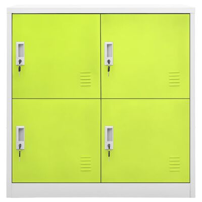 vidaXL Locker Cabinet Light Gray and Green 35.4"x17.7"x36.4" Steel