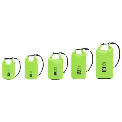 vidaXL Dry Bag Green 1.3 gal PVC