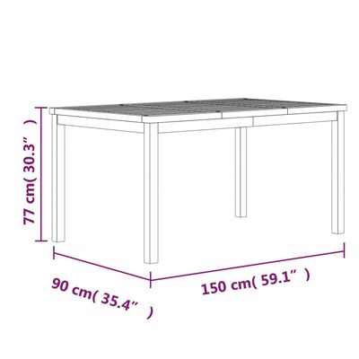 vidaXL 3 Piece Patio Dining Set Solid Wood Teak