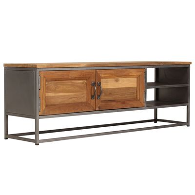 vidaXL TV Stand Recycled Teak and Steel 47.2"x11.8"x15.7"