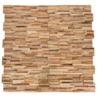 vidaXL 3D Wall Cladding Panels 10 pcs 11.6 ft² Solid Wood Teak