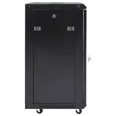 vidaXL 15U Network Cabinet 19" IP20 Black 20.9"x15.7"x31.5"