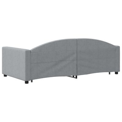 vidaXL Daybed with Trundle without Mattress Light Gray 39.4"x74.8"