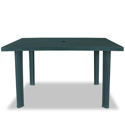 vidaXL Patio Table Green 49.6"x29.9"x28.3" Plastic