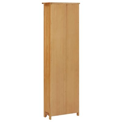 vidaXL Bookcase 20.5"x8.8"x66.9" Solid Oak Wood