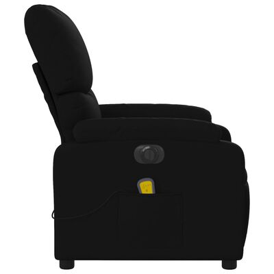 vidaXL Electric Massage Recliner Chair Black Fabric