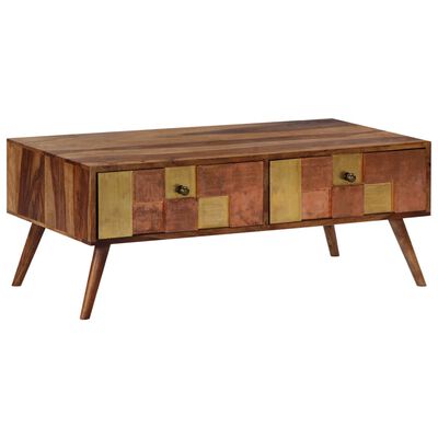 vidaXL Coffee Table 39.4"x19.7"x15.4" Solid Wood