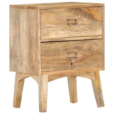 vidaXL Bedside Cabinet 15.7"x13.8"x21.7" Solid Mango Wood