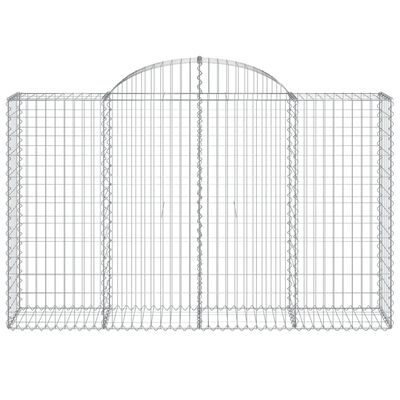 vidaXL Arched Gabion Baskets 14 pcs 78.7"x19.7"x47.2"/55.1" Galvanized Iron