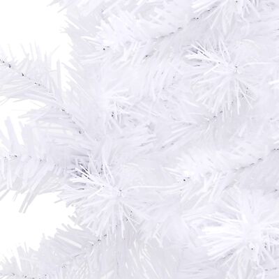 vidaXL Corner Artificial Christmas Tree White 6 ft PVC