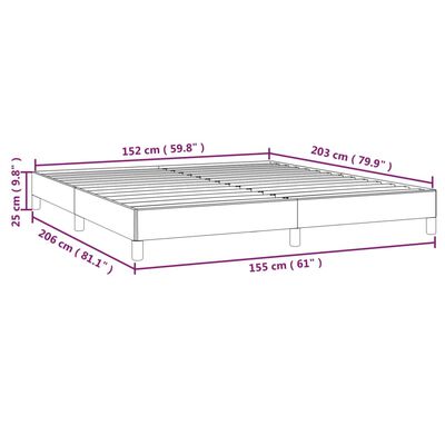 vidaXL Bed Frame Light Gray 59.8"x79.9" Queen Fabric