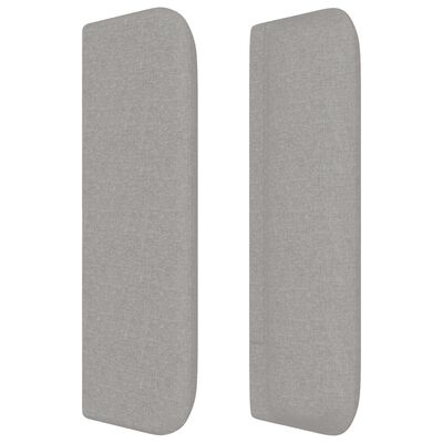 vidaXL LED Headboard Light Gray 72"x6.3"x30.7"/34.6" Fabric