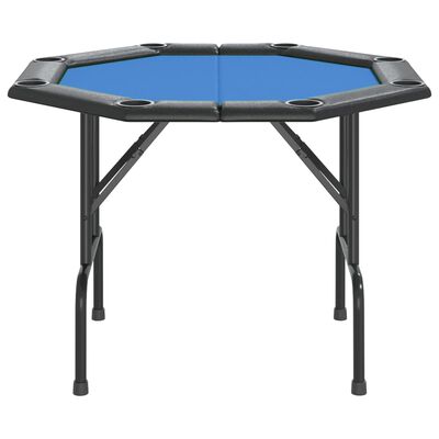 vidaXL 8-Player Folding Poker Table Blue 42.5"x42.5"x29.5"